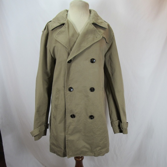 Banana Republic Jackets & Blazers - Banana Republic Tan Double Breasted Pea Coat